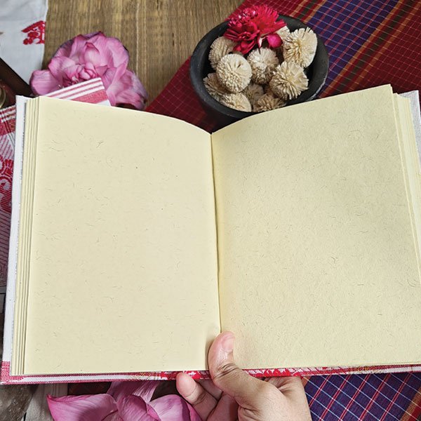 Laal Shada Begumpuri Handmade Paper Notebook - Image 4