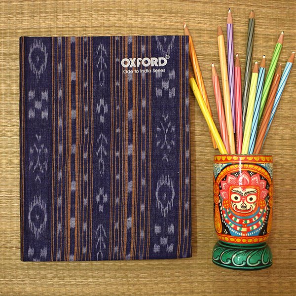 Odisha Ikat Dark Blue Notebook (V)