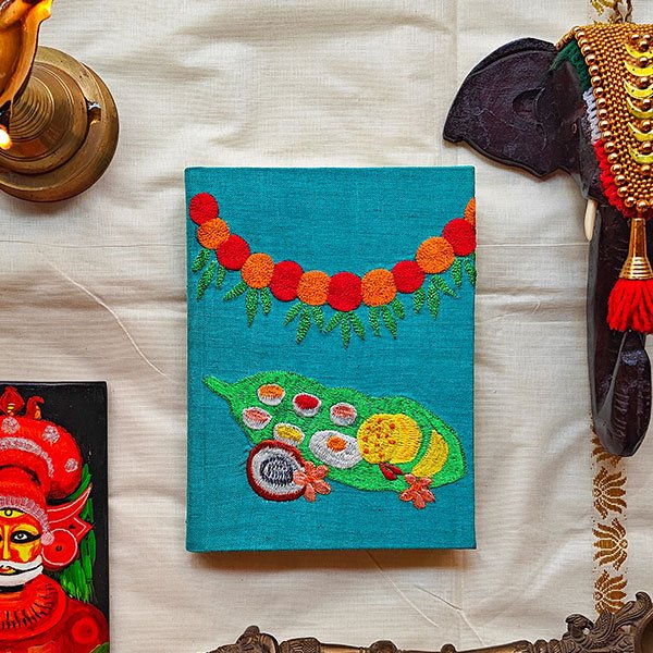 Aqua - Kerala Onam Embroidered Note Book
