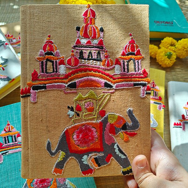 Mustard - Mysore Dussehra Embroidered Note Book
