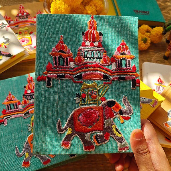 Aqua - Mysore Dussehra Embroidered Note Book