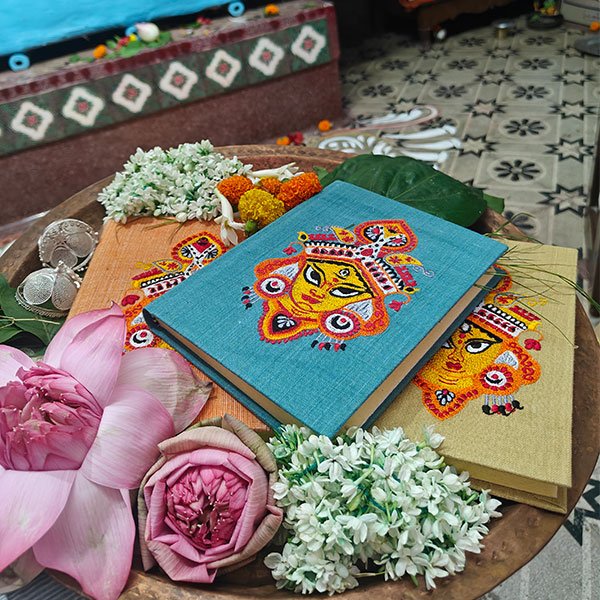 Aqua - Maa Durga Embroidered Note Book - Image 2