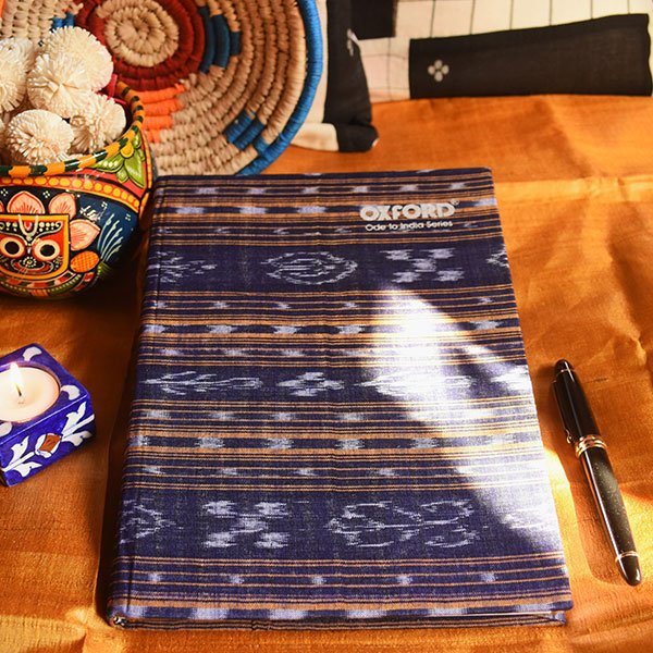 Odisha Ikat Dark Blue Notebook (H) - Image 3